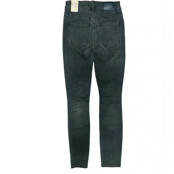 Madewell Black Curvy High Rise Skinny Distressed Knee Jeans Size 24 NWT - Picture 4 of 4